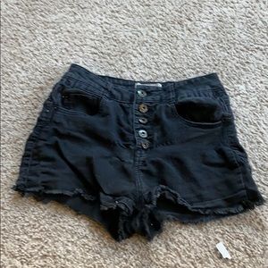 Black Jeen Shorts